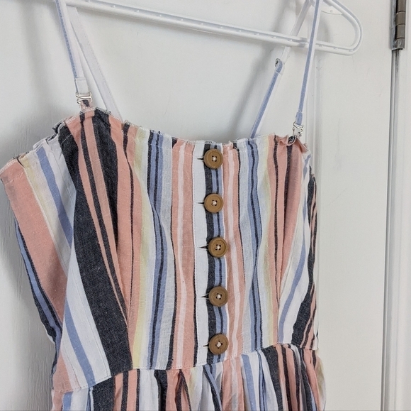 FREE People Lilah Striped Midi Dress Small A8 - Picture 10 of 14